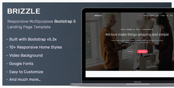 Brizzle v3.0 - Landing Page Template