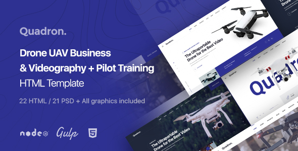 Quadron - Drone UAV Business and Videography HTML Template