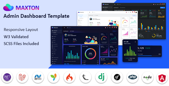 Maxton - Bootstrap5, Laravel, Angular, ASP.Net, MVC, Nodejs, Symfony, Django, PHP, YII, CodeIgniter - June 19, 2025