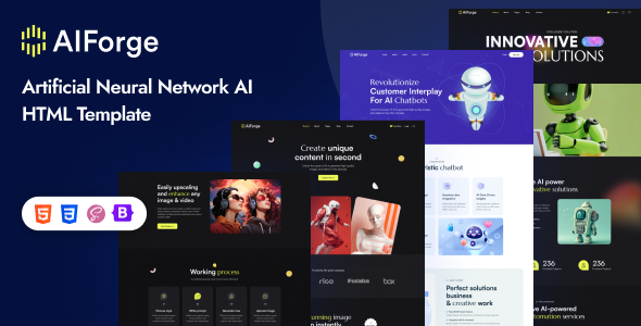 AIForge - Multipurpose AI SaaS Startup HTML Template