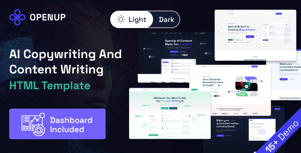 Openup - AI Writer & AI App HTML Template + Dashboard