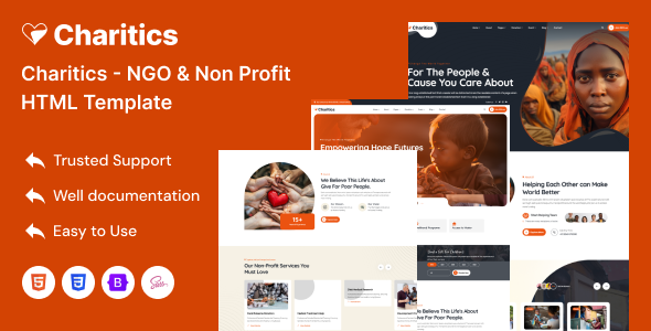 Charritics - NGO & Nonprofit HTML Template