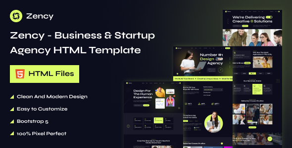 Zency - Business Agency & Startup HTML Template