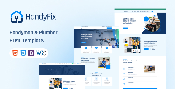Handyfix – Handyman and Plumber HTML Template
