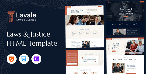 Lavale - Law and Lawyer HTML Template