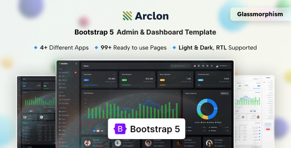 Arclon v1.0 - Admin and Dashboard Template