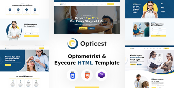 Opticest - Optometrist & Eye Care HTML Template