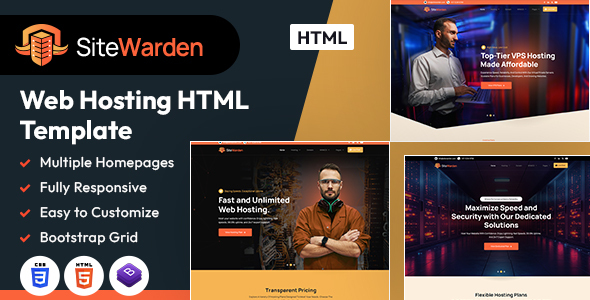 SiteWarden - Web Hosting HTML Template