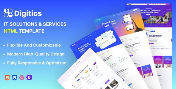 Digitics - Creative Digital Agency & Tech Company Template