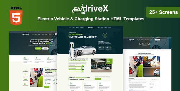 EVdriveX - Electric Vehicle and Charging Station HTML Template