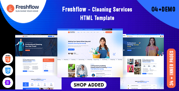 Freshflow - Cleaning Service HTML Template