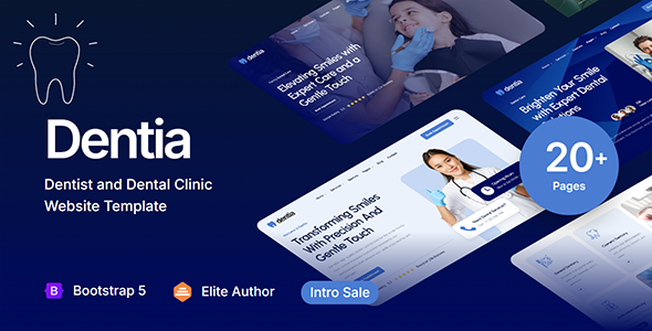 Dentia - Dentist and Dental Clinic Website Template