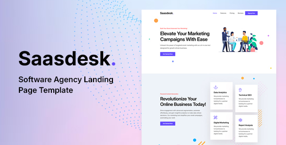 SaasDesk - SaaS Startup HTML Template