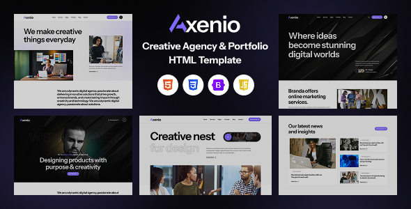 Axenio - Creative Agency & Portfolio HTML Template