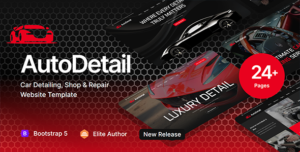 AutoDetail - Car Detailing, Shop and Repair HTML Template