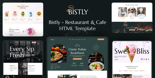Bistly - Restaurant and Cafe HTML Template
