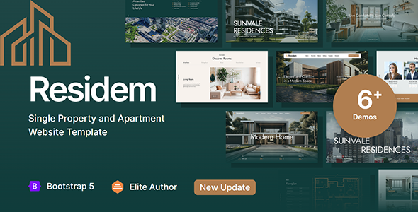Residem - Single Property & Apartment Website Template