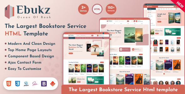 Ebukz - eBook and Reading Store HTML Template