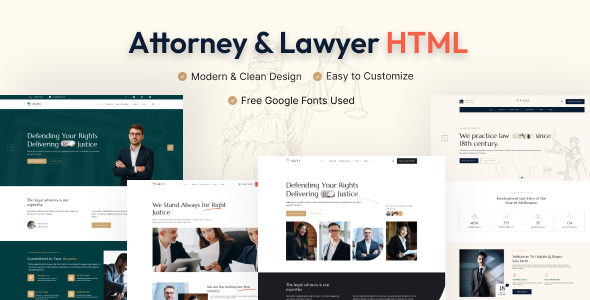 Atroly – Lawyer and Attorney HTML Template