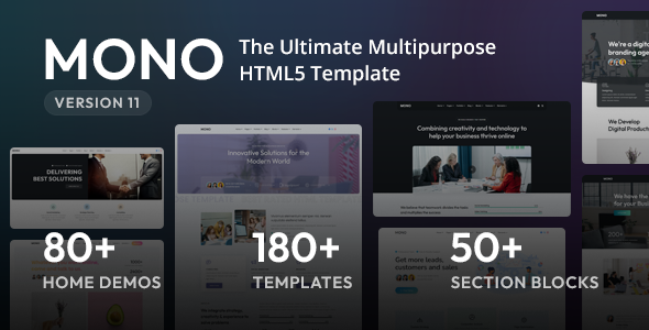 Mono v10.0.1 - Multipurpose HTML5 Template