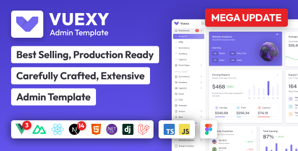 Vuexy v10.11.0 - Vuejs, React, HTML and Laravel Admin Dashboard Template