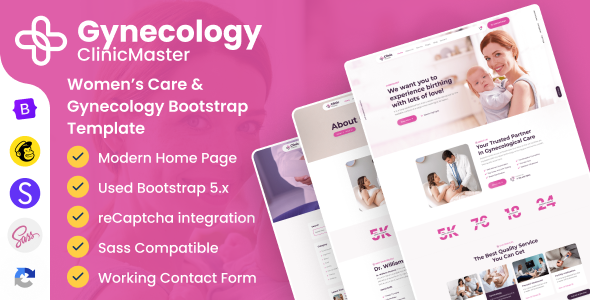 ClinicMaster - Gynecology and Women's Health Landing Template