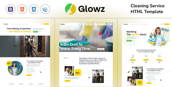Glowz - Cleaning Service HTML5 Template