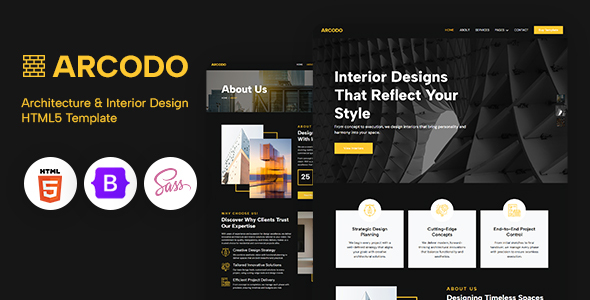 Arcodo - Architecture and Interior Design HTML5 Template