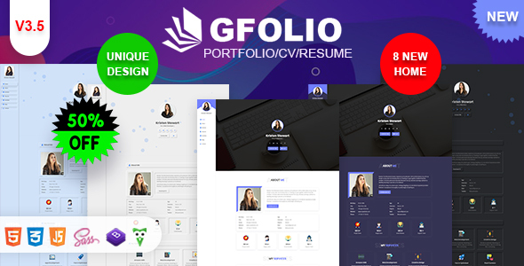 Gfolio v3.0 - Personal Portfolio