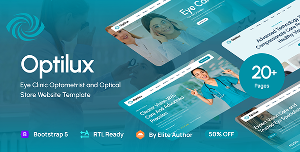 Optilux - Eye Care Clinic Optometrist & Optical Store HTML Template