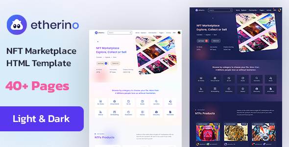 Etherino - NFT HTML Marketplace