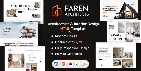 Faren - 建筑与室内设计 HTML 模板