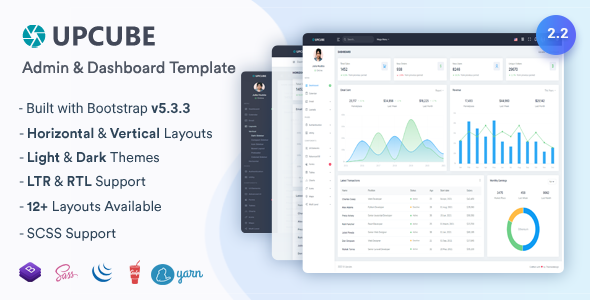 Upcube v2.2.0 - Responsive Bootstrap Admin & Dashboard Template