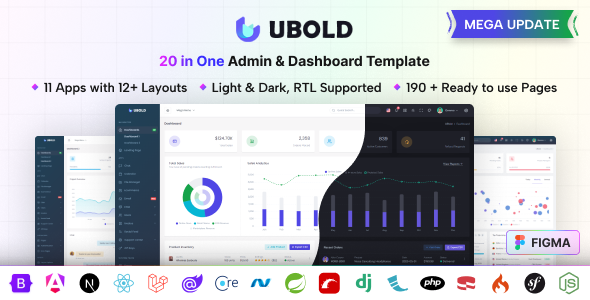 UBold v7.0 - 20 in 1 Admin & Dashboard Template