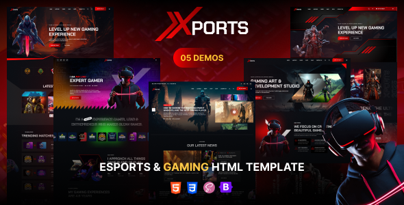 Xports - Esports and Gaming HTML Template